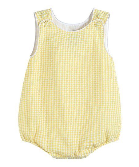 Yellow Gingham Bubble Bodysuit - Infant & Toddler | Zulily