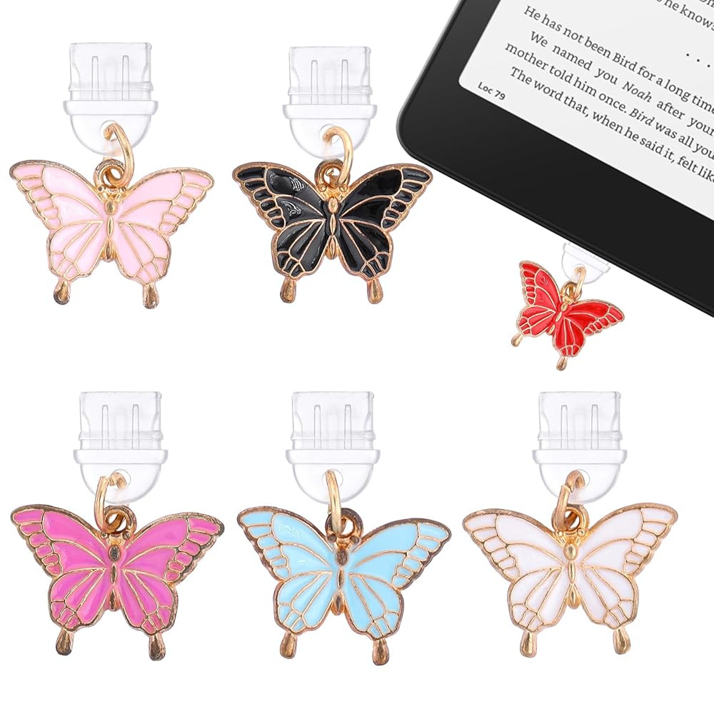 Dust Plug Charms for Kindle - 6 Pack Dust Plug for Kindle Type C/USB C, Gift for E-Reader Accesso... | Amazon (US)