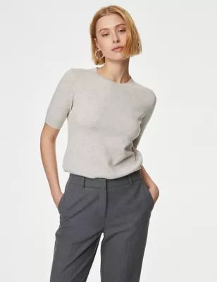 Merino Wool With Cashmere Knitted Top | Marks & Spencer (UK)