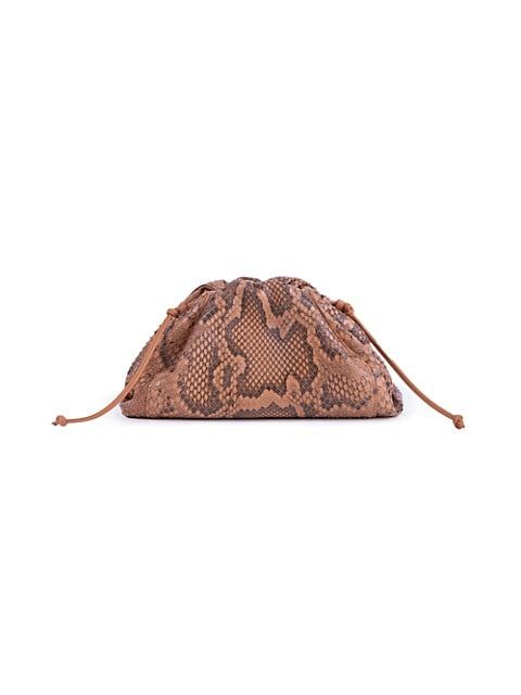 Small The Pouch Python-Embossed Leather Clutch | Saks Fifth Avenue