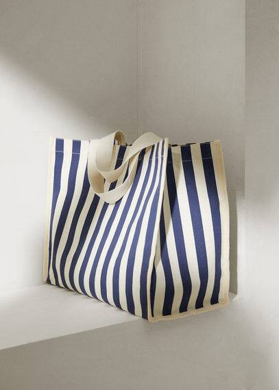 Kodak striped totebag navy - Home - One size - MANGO CASA | MANGO (UK)