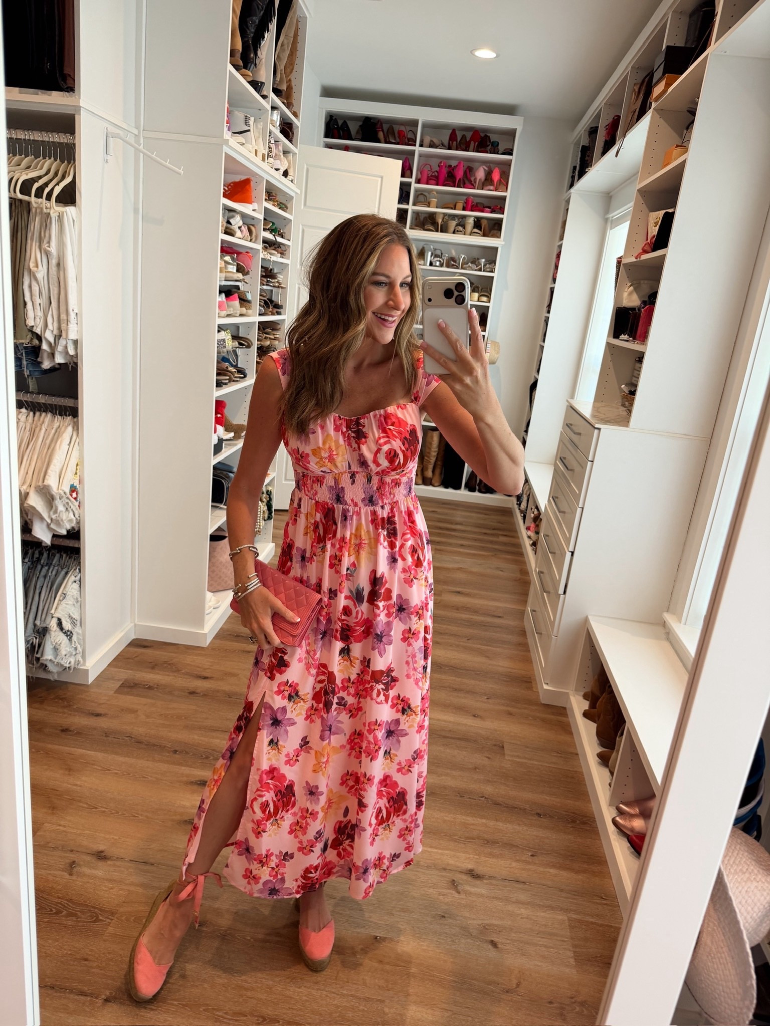 In a small dress, wedges, bag and accessories- fits tts.

#LTKgrwm #LTKootd #LTKSeasonal