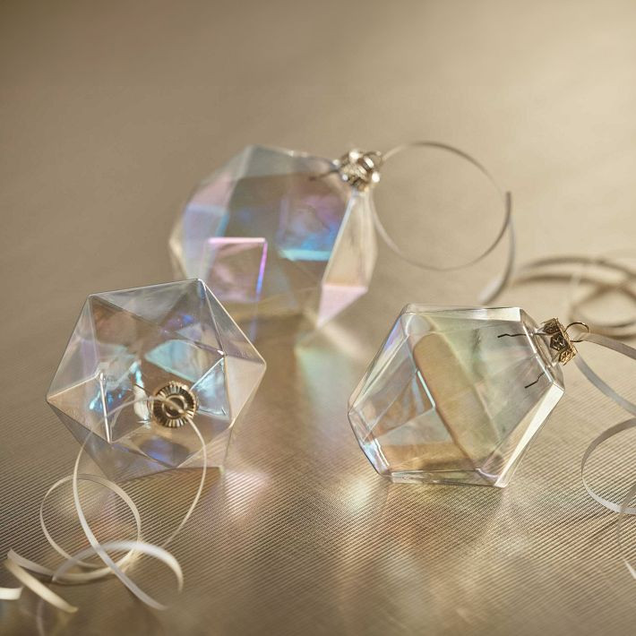 Faceted Lustre Ornament Set | Pottery Barn Teen