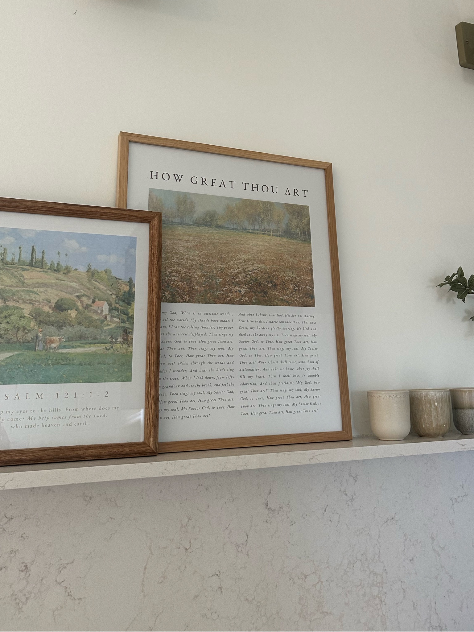 Christian etsy prints :) the big frame is Amazon, the mugs are H&M!

Adding some other prints I love by the same store. She has amazing designs! 