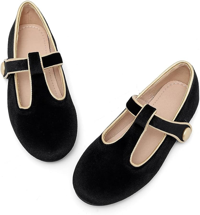 Girls Toddler Dress Shoes Ballet Mary Jane Flats for Baby Little Kids Girl | Amazon (US)