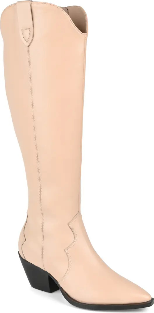 Journee Signature Pryse Leather Western Boot (Women) | Nordstromrack | Nordstrom Rack