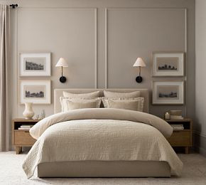 Belgian Flax Linen Handcrafted Quilt | Pottery Barn (US)