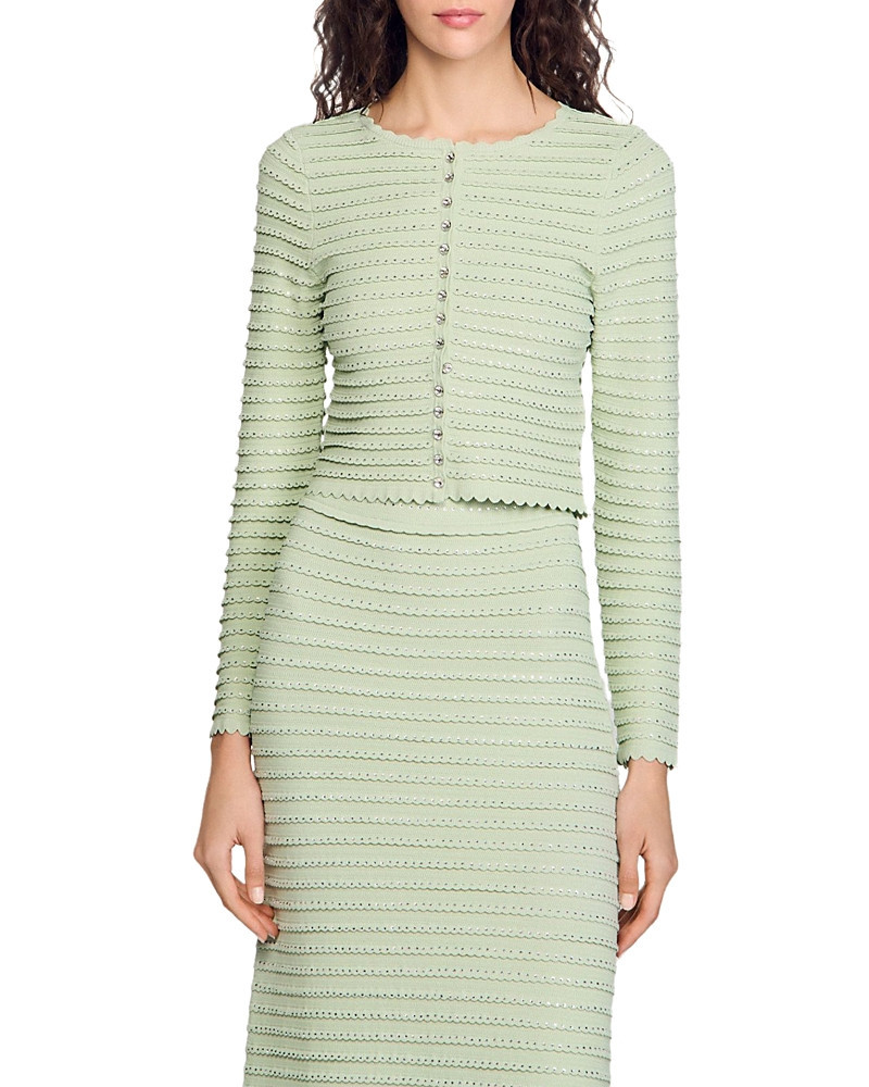 Sandro Rhinestone Cardigan | Bloomingdale's (US)