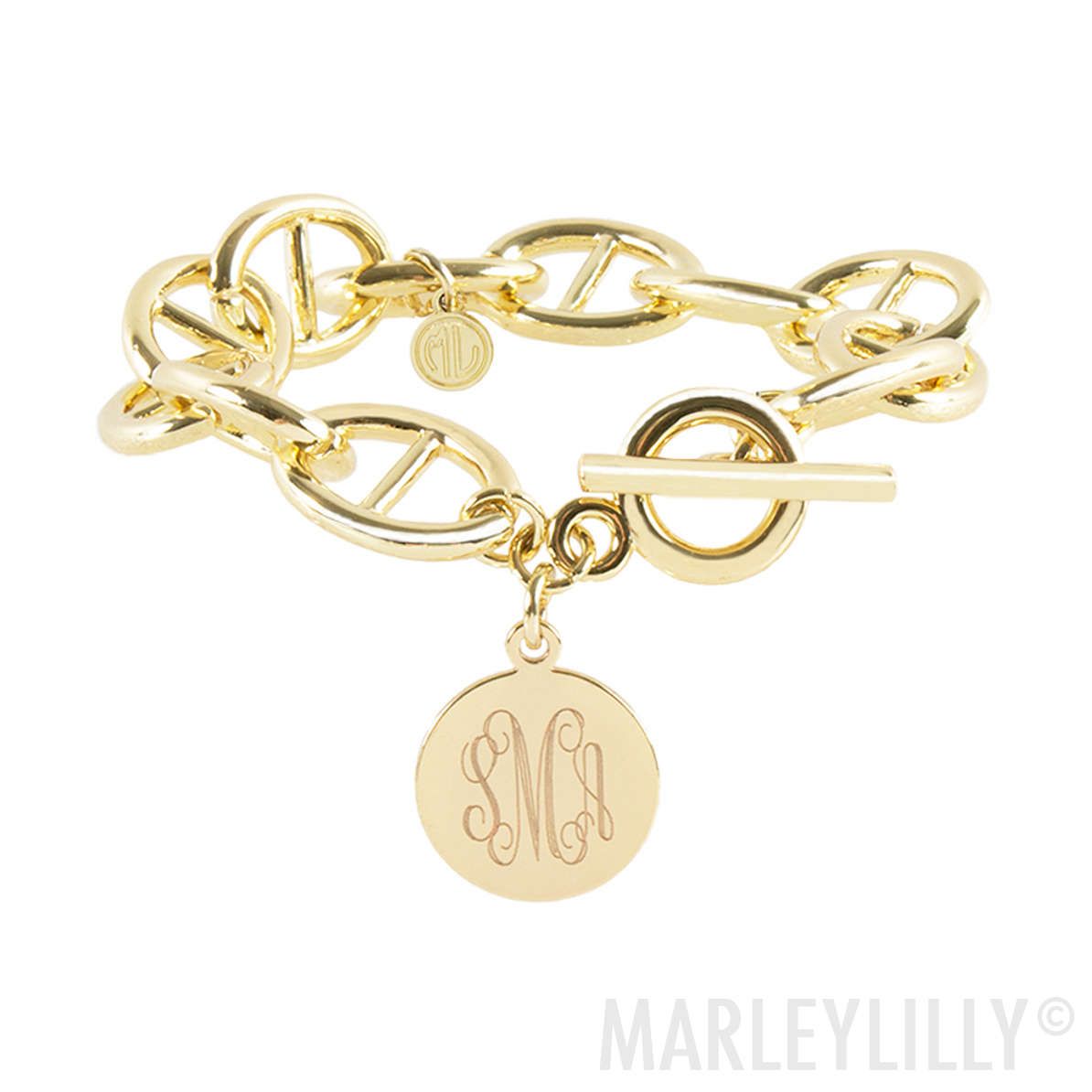 Monogrammed Pendant Bracelet | Marleylilly