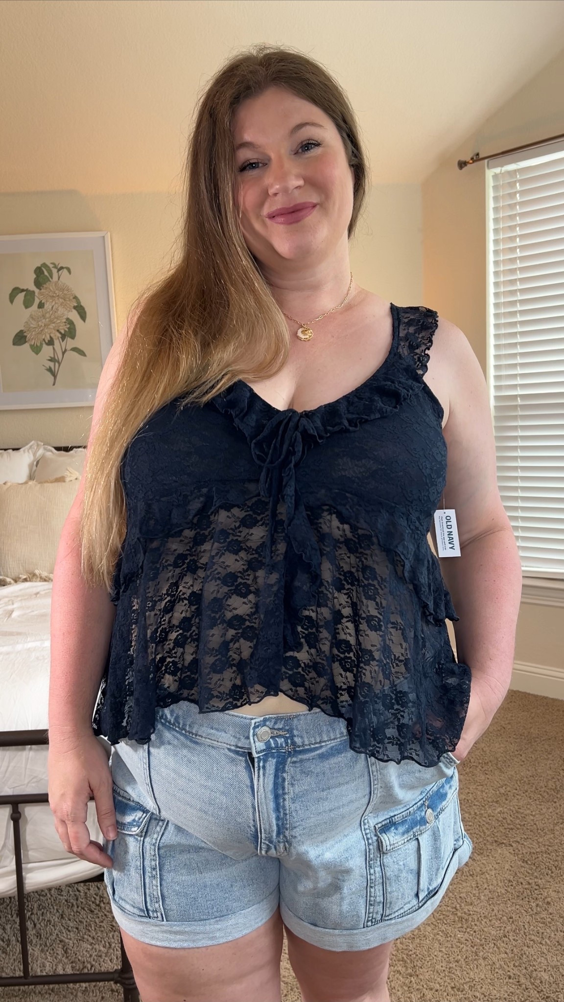 Didn’t end up keeping this one because it didn’t fit me well in the chest area, but this shirt is so cute and would be perfect for date night if I had gotten a different size! This is the XXL, could’ve sized up one because I’m busty. Otherwise, true to size. 

Lacy, sexy, date night, summer top

#LTKSummerEdit #LTKFindsUnder50 #LTKPlusSize