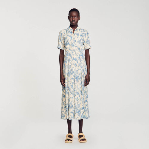 Floral shirt dress | Sandro US | Sandro-Paris US