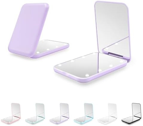 Compact Mirror, 1X/3X Magnification LED Pocket Mirror with Nternal BIattery, Mini Mirror for Purs... | Amazon (US)