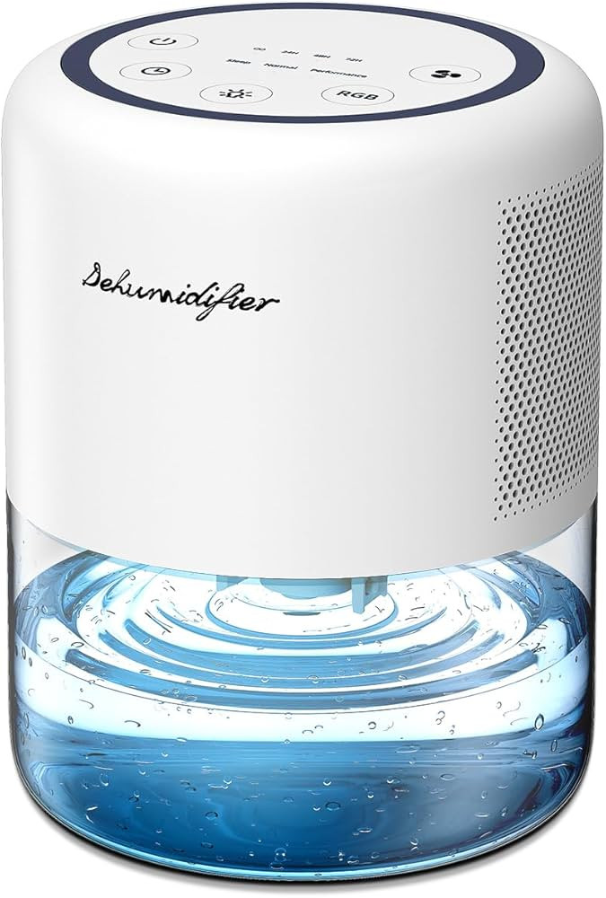 44oz(1.3L) Small Dehumidifier for Home Auto-Off Quiet Portable Dehumidifier with 3 Modes 10 Color... | Amazon (US)