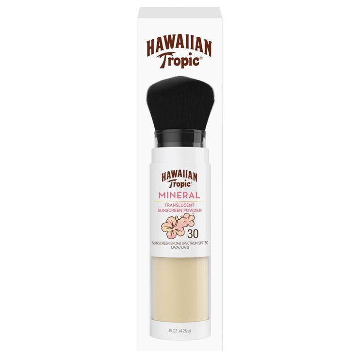 Hawaiian Tropic Mineral Skin Nourishing Sunscreen Powder Brush - SPF 30 - 0.15oz | Target