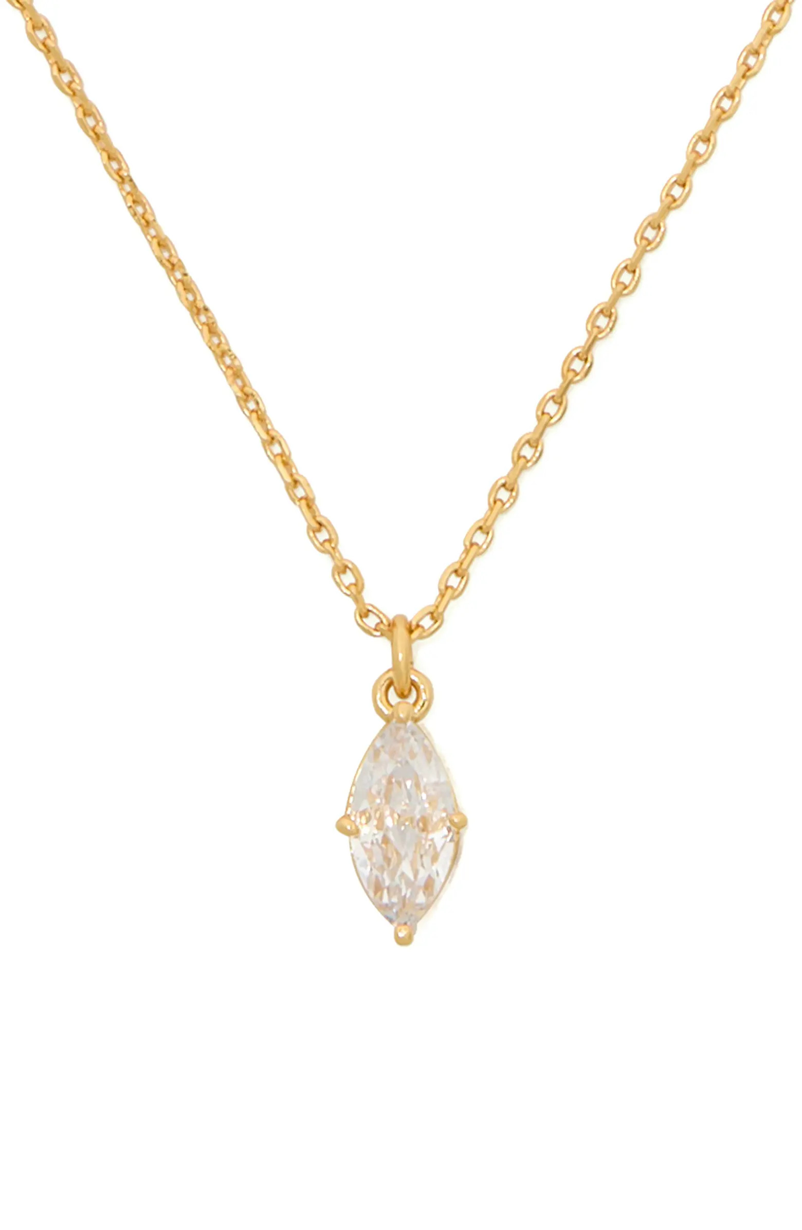 signature solitaire cubic zirconia pendant necklace | Nordstrom
