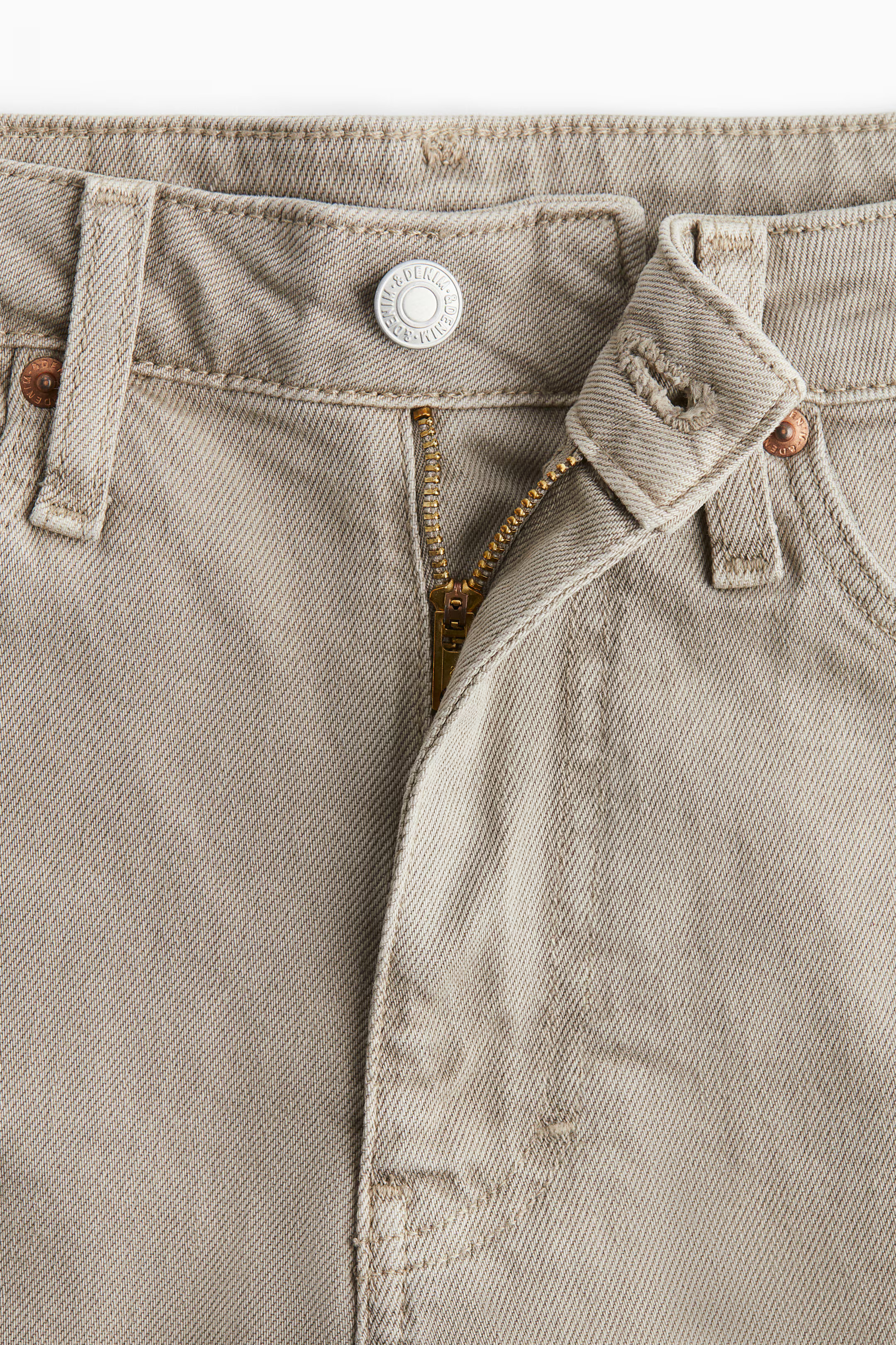 Mom Ultra High Denim shorts - Light khaki green - Ladies | H&M US | H&M (US + CA)