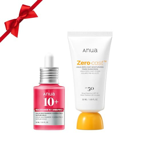 Anua Ultimate Glow Protection Duo, Zero-Cast Moisturizing Finish Sunscreen + Niacinamide 10 + TXA 4 Serum, SPF 50,No White Cast, Facial Serum for face, Korean skincare Set | Amazon (US)
