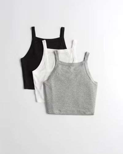 Women's Gilly Hicks Cozy Ribbed Cami 3-Pack | Women's Sleepwear & Loungewear | HollisterCo.com | Hollister (US)
