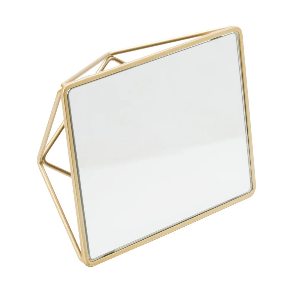 Geometric Metal and Mirrored Tray | Dormify