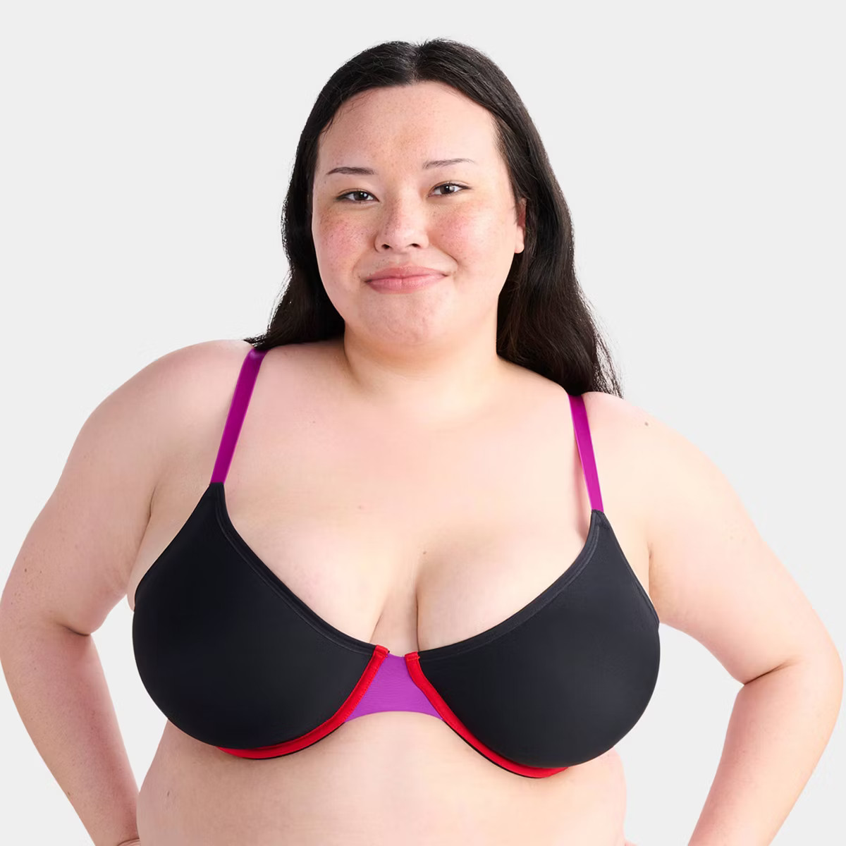 Parade Women's Re:Play Unlined Underwire Bralette - Red/Black/Purple | Target