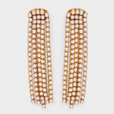 Pearl Fringe Drop Earrings - A New Day™ Gold/Pearl | Target