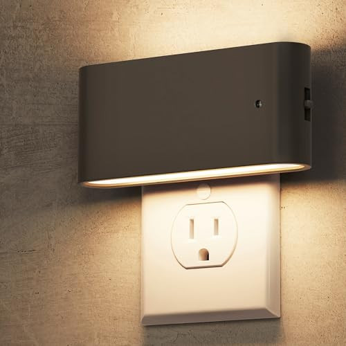 L LOHAS LED Night Light, 2 Pack Dimmable Modern LED Night Lights Plug into Wall,Dusk to Dawn Sensor Night Lights for Kid, 0-100LM 3000K Soft White Nightlight for Hallway Bedroom Stairway | Amazon (US)