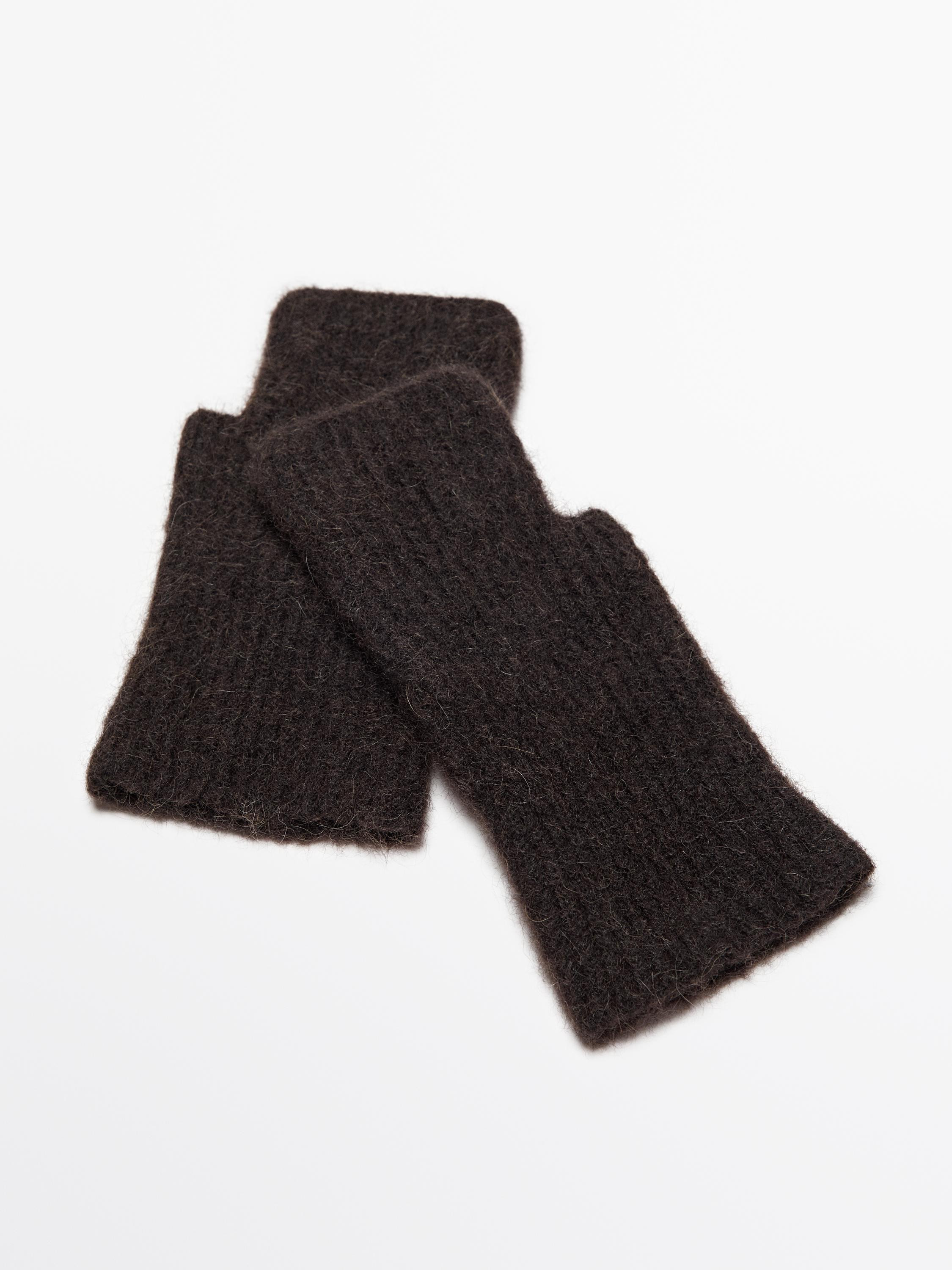 Alpaca blend mittens | Massimo Dutti US