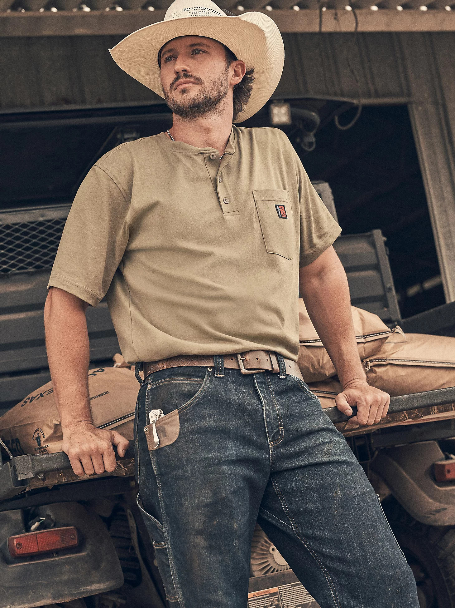 Wrangler RIGGS Workwear® Short Sleeve Relaxed Henley | Wrangler