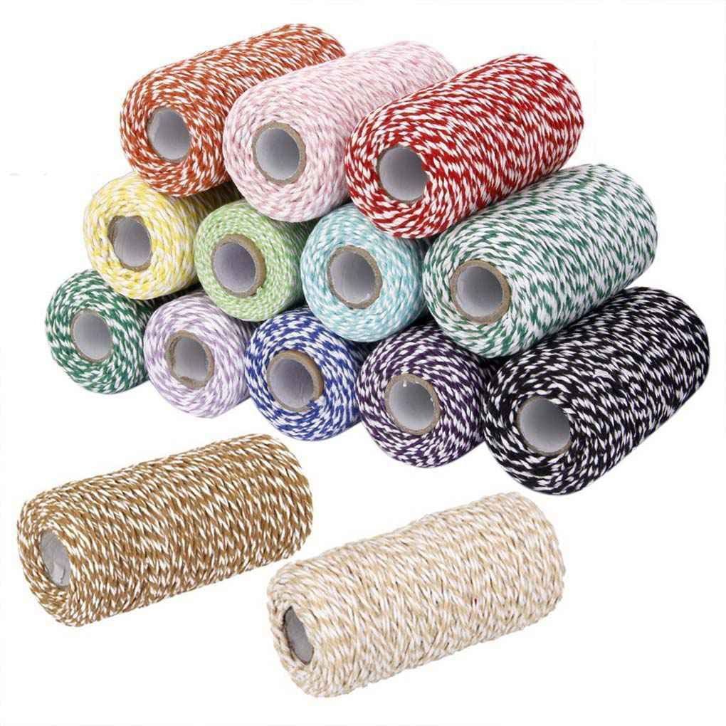 100m/Roll 2Ply Cotton Bakers Twine String DIY Handmade Colored-twisted Cord Gift Box Decoration C... | Walmart (US)