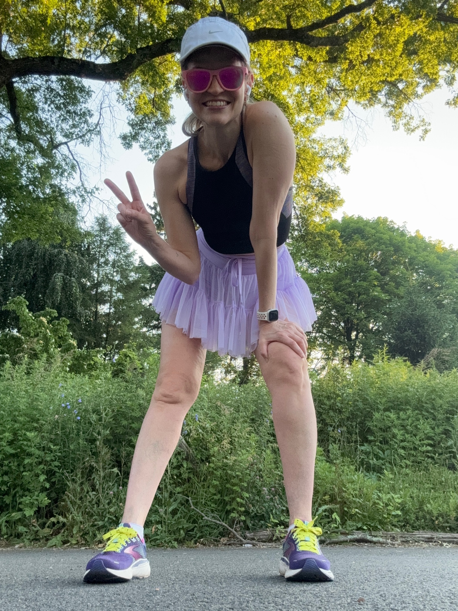 I bought the viral run skirt that Taylor Swift wore and she loves it for a reason — it’s FAB. 🚫 cameltoe and flirty twirly. Win  

#LTKstyletip #LTKActive #LTKover40