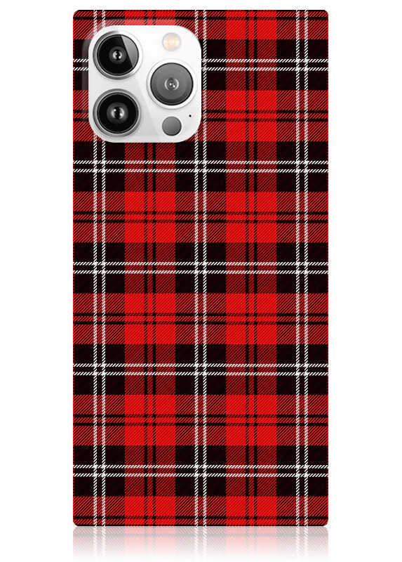 SQUARE® Red Plaid iPhone Case | FLAUNT