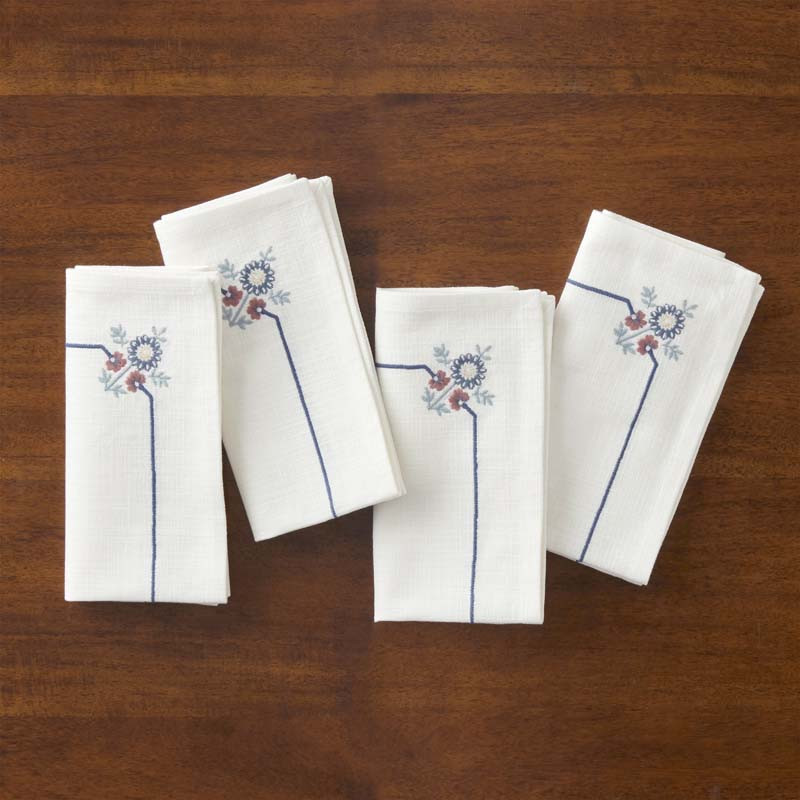Floral Napkins, Set of 4 - Floral Border | The Company Store