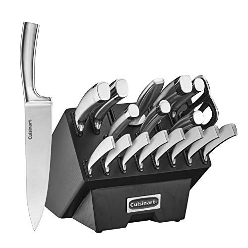 Cuisinart C77SS-19P Normandy 19 Piece Cutlery Block Set, Stainless Steel Ashwood Black | Amazon (US)