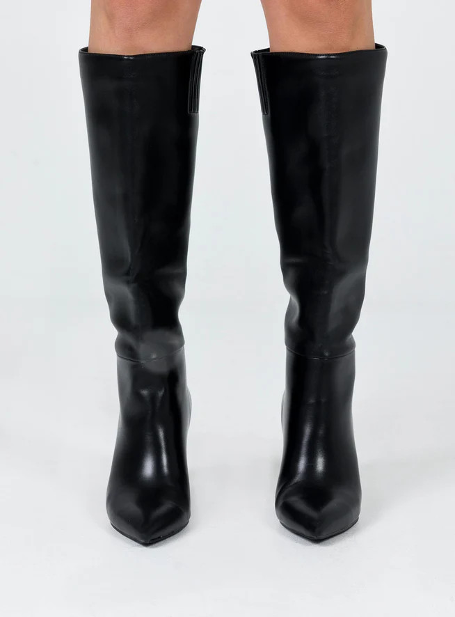 Vesper Knee High Boots Black | Princess Polly US