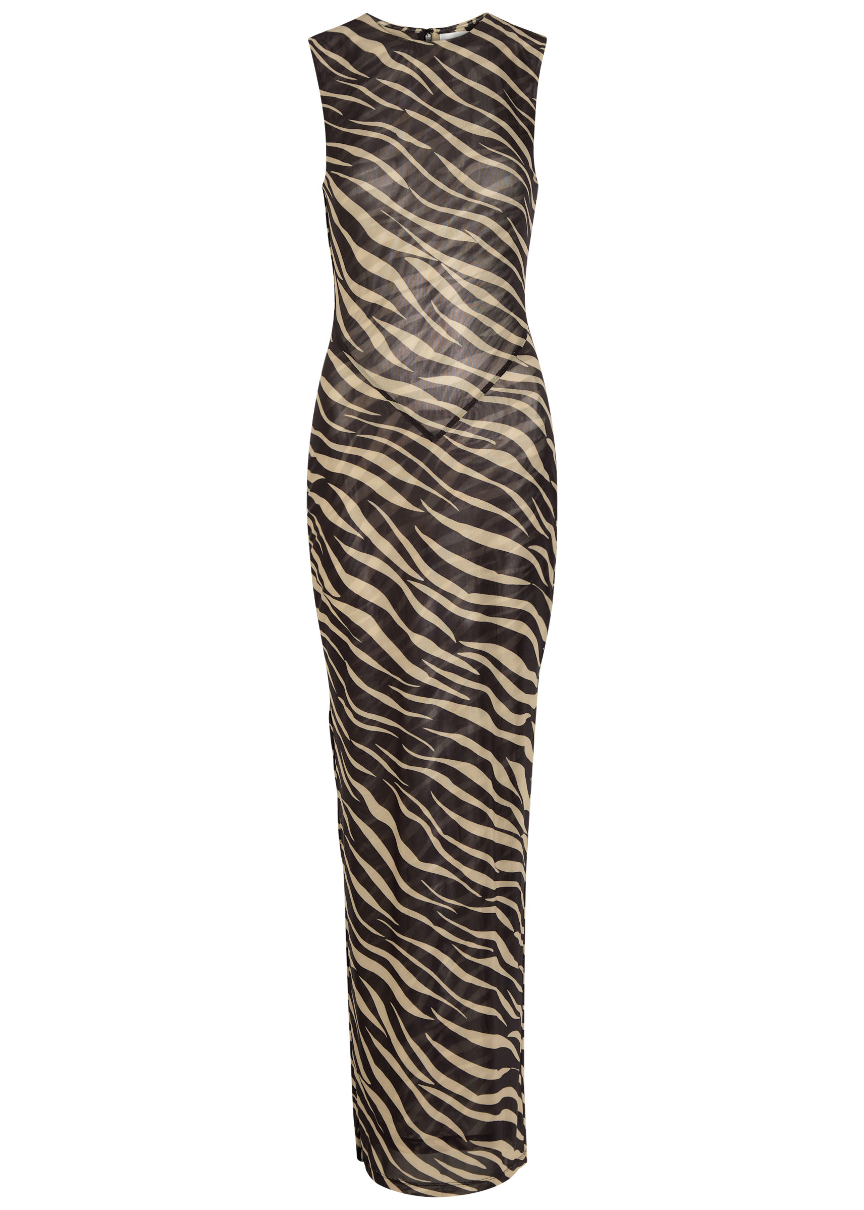 Krisa zebra-print mesh maxi dress | Harvey Nichols