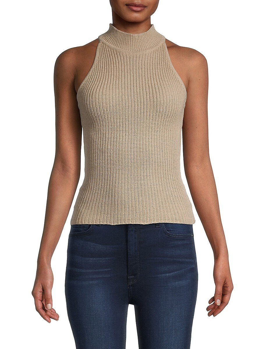 RD style Women's Rib-Knit Sleeveless Sweater - Beige - Size XS | Saks Fifth Avenue OFF 5TH