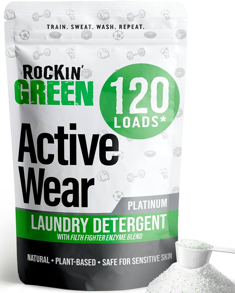 Rockin' Green Laundry Detergent, Plant based, All Natural Laundry Detergent Powder, Vegan and Bio... | Amazon (US)