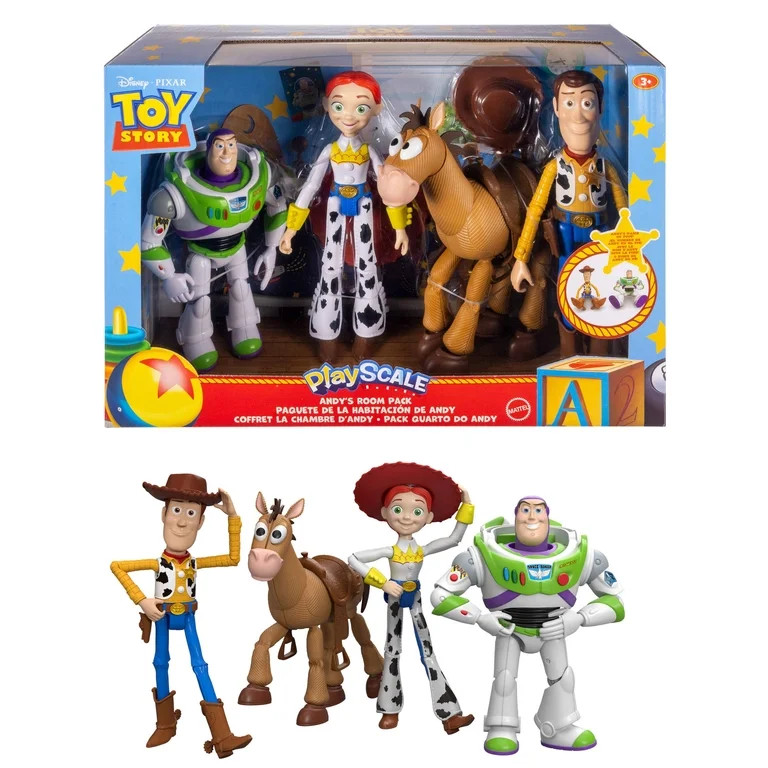 Disney and Pixar Toy Story Woody, Jessie, Bullseye, & Buzz 7 Inch Figures, Andys Room | Walmart (US)