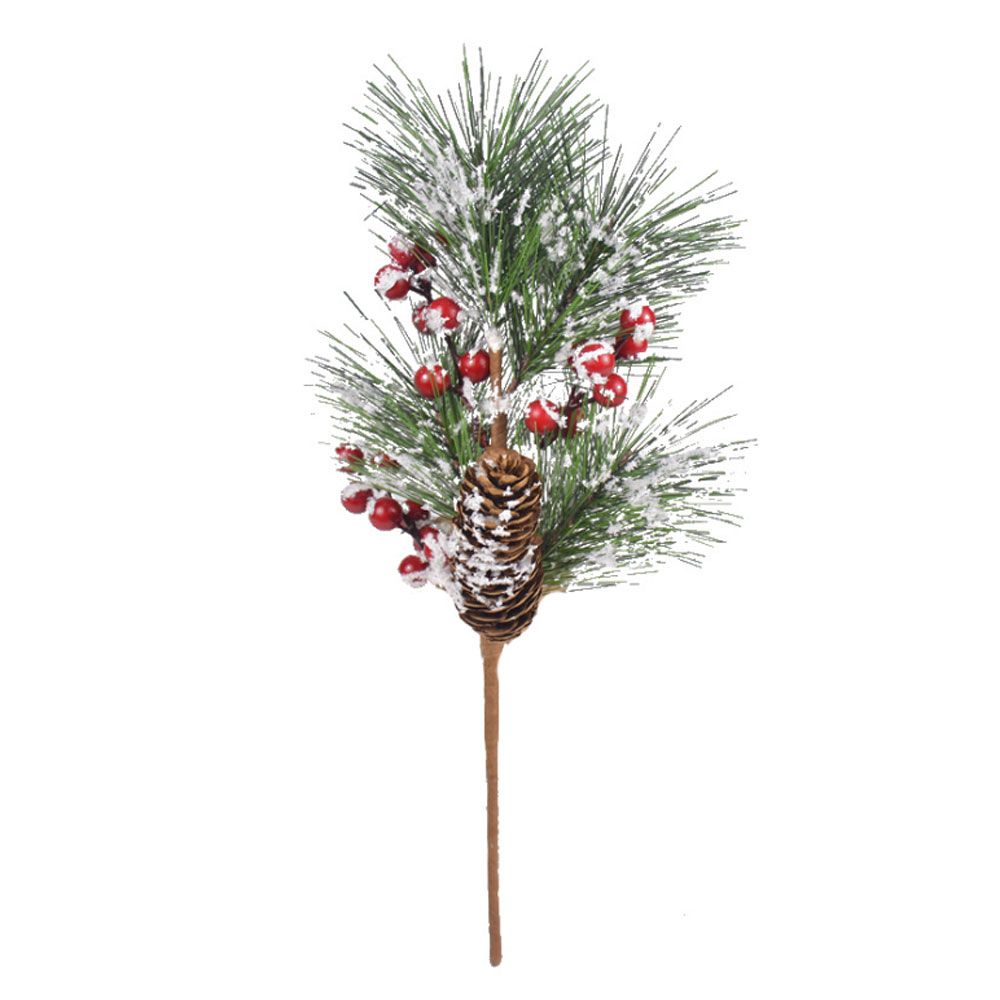 2PCS Simulation Berry Short Branch Holiday Pine Needle Pine Tower Artificial Plant DIY Christmas ... | Walmart (US)
