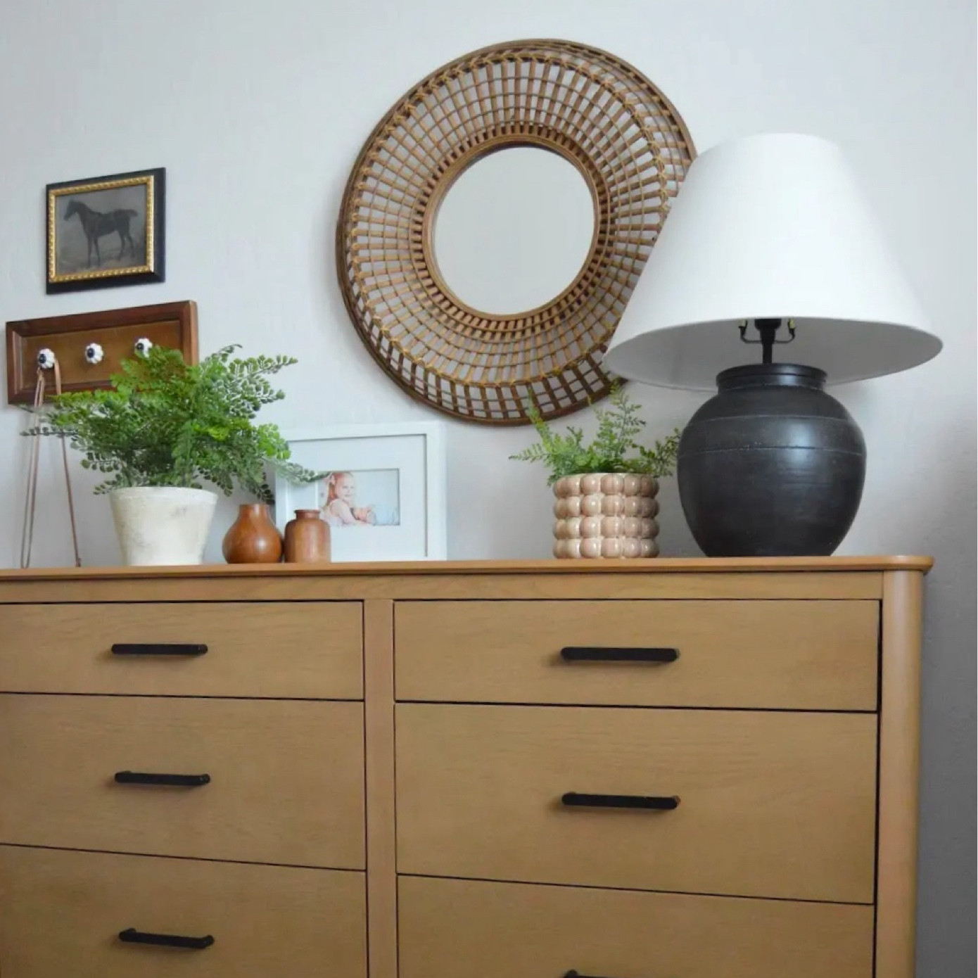 Loving this beautiful new dresser! Along with this gorgeous lamp, wall mirror, planter, faux plant, and wall art! #homedecor

#LTKFindsUnder50 #LTKFindsUnder100 #LTKHome
