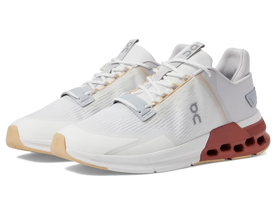 On Cloudnova Flux Men's Shoes Undyed-White/Auburn : 14 M, Synthetic/Textile | Zappos