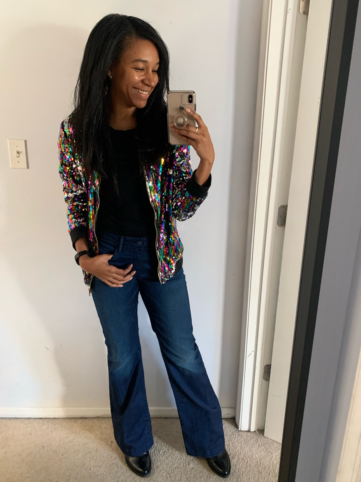 If you need a casual NYE outfit I got you! 

Jeans and a sequins blazer for the win! 

#LTKunder50 #LTKHoliday #LTKSeasonal