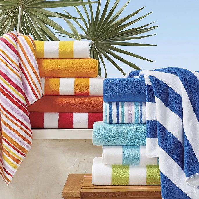 Resort Cabana Stripe Beach Towel | Frontgate | Frontgate