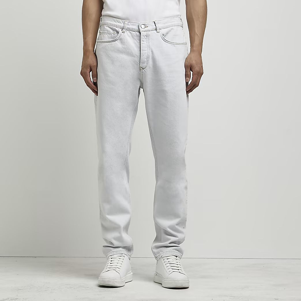 Light blue relaxed fit jeans | River Island (UK & IE)