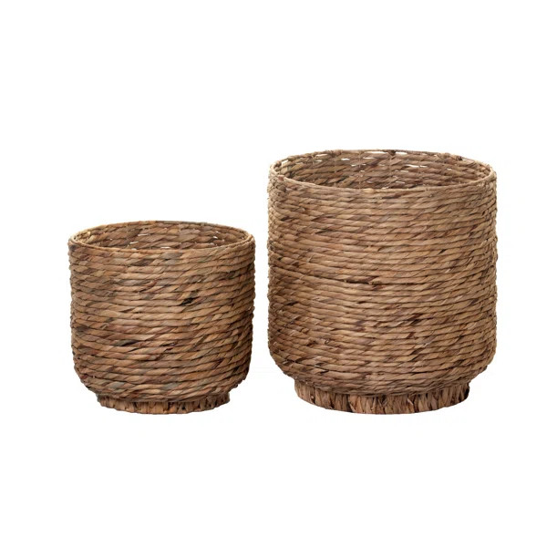 Twist Weave Water Hyacinth Wicker Basket | Wayfair North America