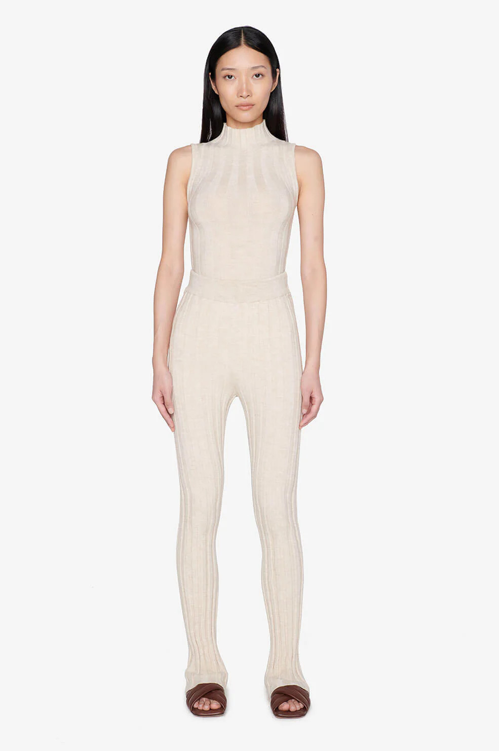 ANINE BING Val Pant in Oat | Anine Bing