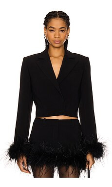 Lovers and Friends Sophie Cropped Blazer in Black from Revolve.com | Revolve Clothing (Global)