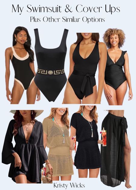 Loving all these great swimsuits and  cover ups! My Versace swimsuit is on sale for $219 from $295. 
I also included other similar swimsuits that are adorable. 🖤 All will look super cute with a cover up for a great look at the beach! 🏝️
These cover ups are all great prices! 🤩

#LTKswim #LTKtravel #LTKunder100