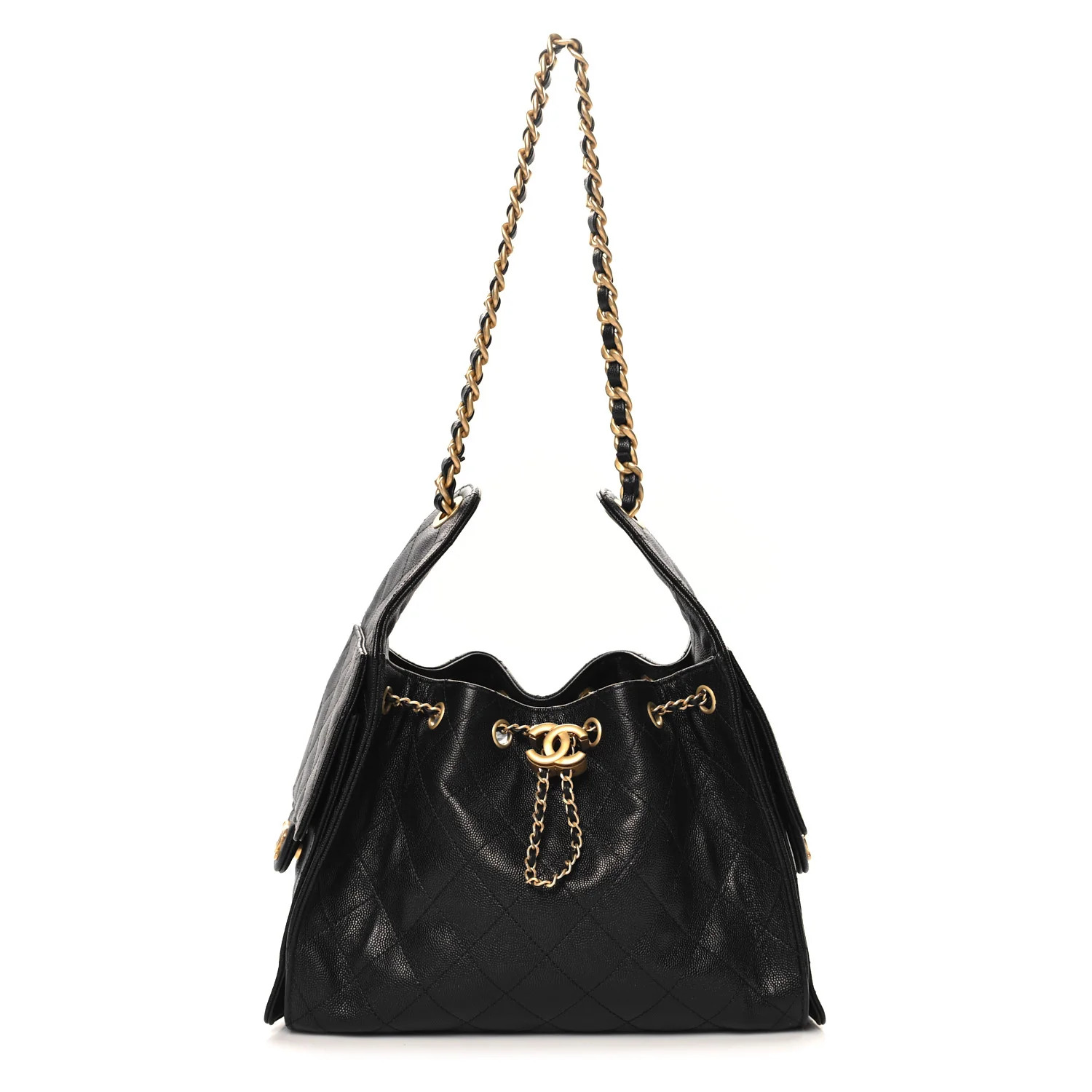 Caviar Quilted Small Chanel 25 Handbag Black | FASHIONPHILE (US)