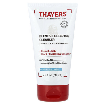 Thayers, Blemish Clearing Cleanser, Acne-Prone Skin, 4.4 fl oz (132 ml) | iHerb